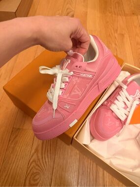 Louis Vuitton Pink Monogram Low-Top Sneakers